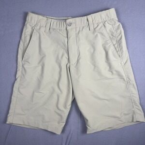 Under Armour ‎ UA Beige Loose Heat Gear Stretch Shorts Men's 32